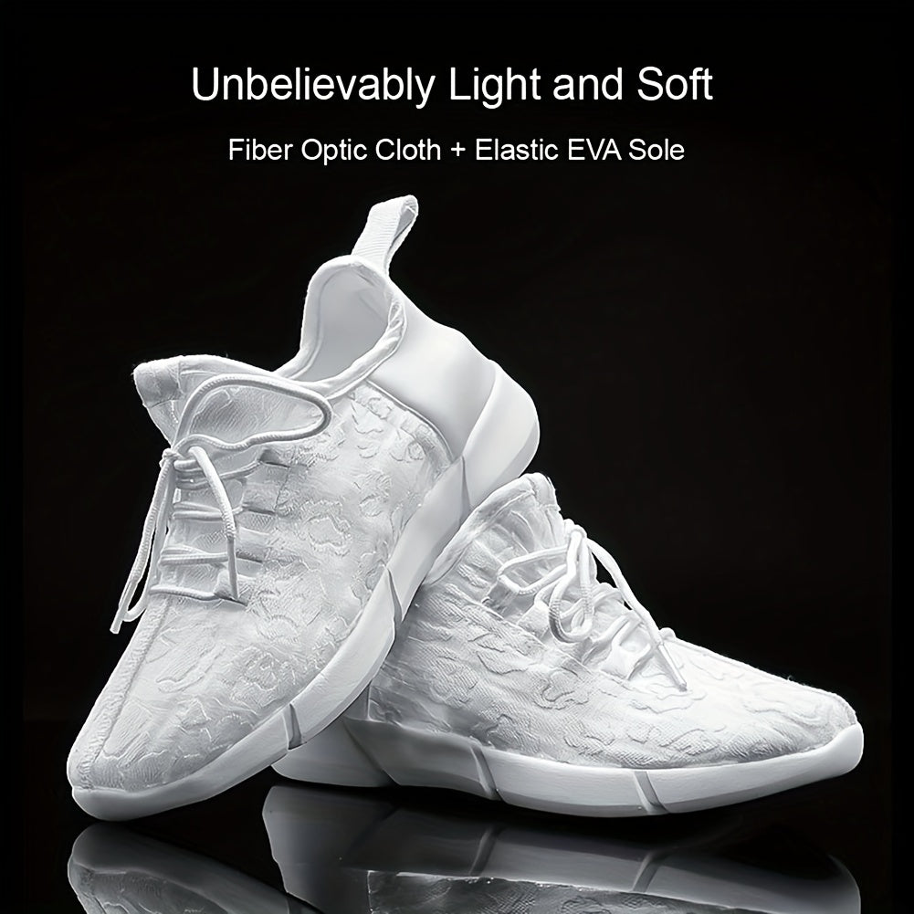 Fiber Optic Party Glowing Sneakers, Lightweight Casual Shoes