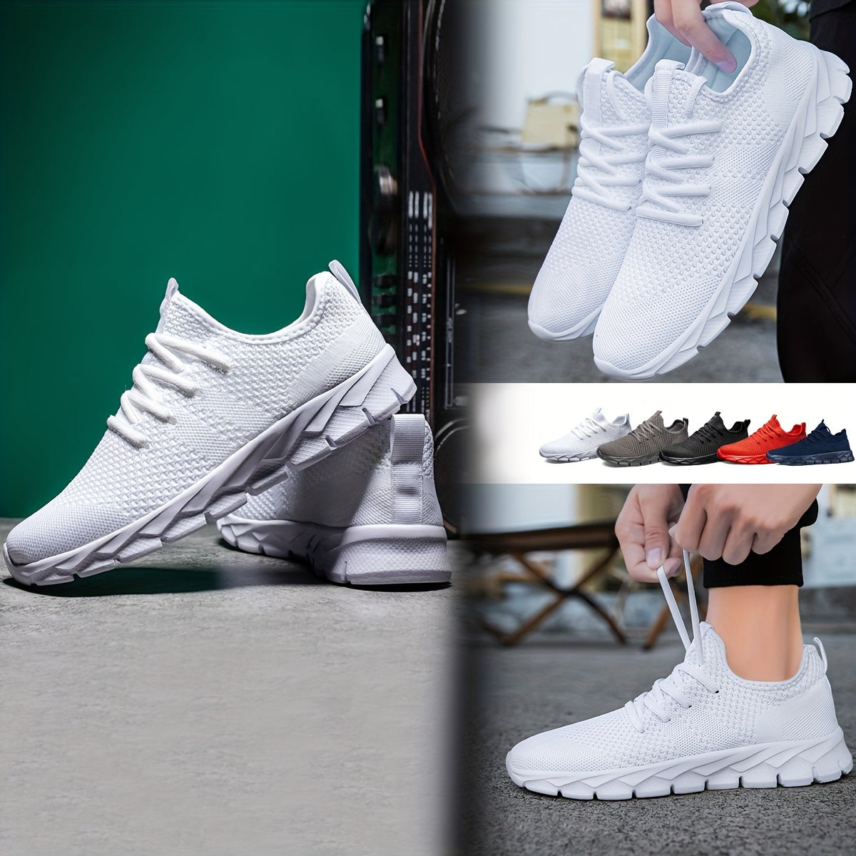 Lightweight Sneakers, Athletic Breathable Lace-ups